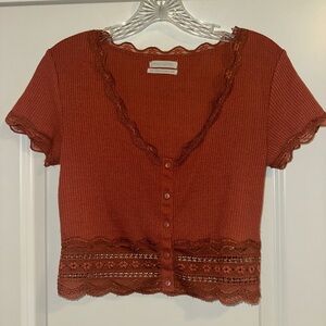Urban out fitters top with lace trim